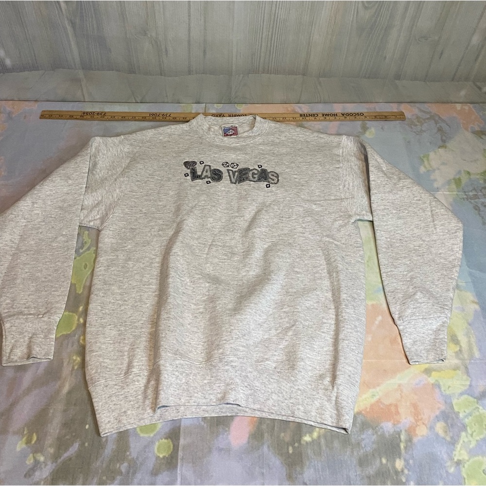 Danny First Las Vegas Sweatshirt Crewneck Gray Souvenir Sweatshirt Made In USA!